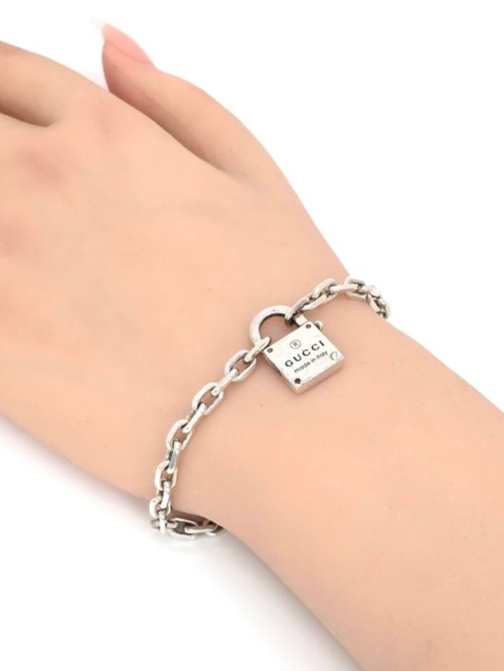 Gucci Trade Mark Chain with Padlock Bracelet 18 - Picture 2 of 9
